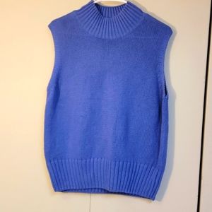 Faded glory wooll Sleeveless turtleneck women's Sweater vest size XL color purpl